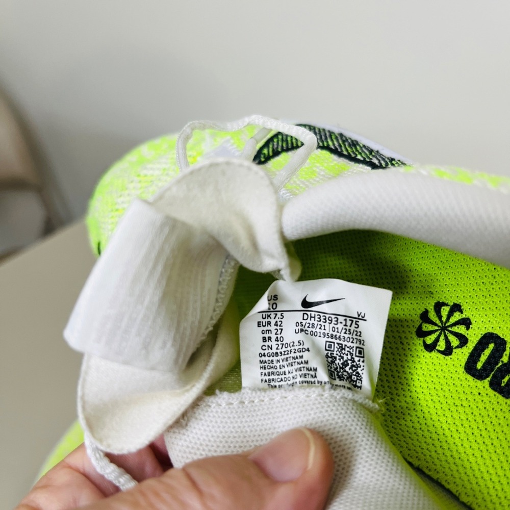 Nike SuperRep Go 3 Flyknit Next Nature in White Volt Women's 10 Cross Training - Picture 5 of 5